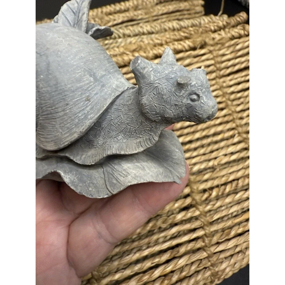 Cement Concrete Snail Slug Paperweight Garden Decor Gray